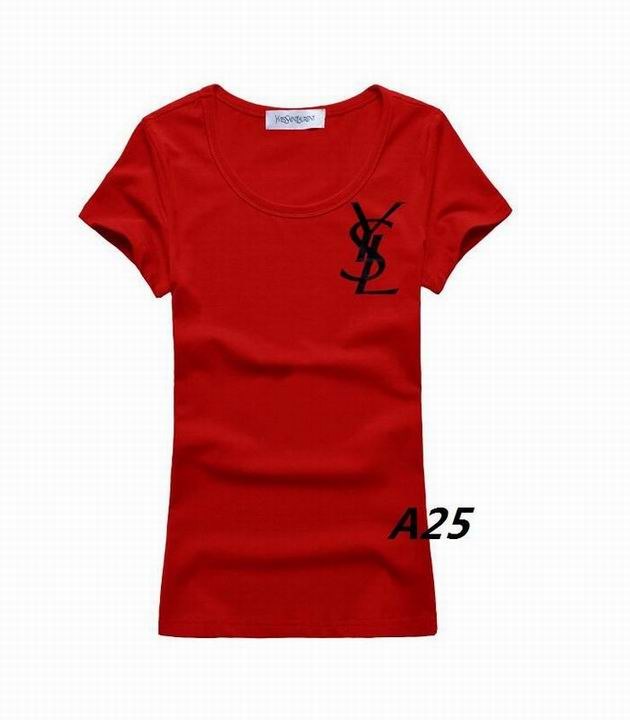 YSL short round collar T woman S-XL-039